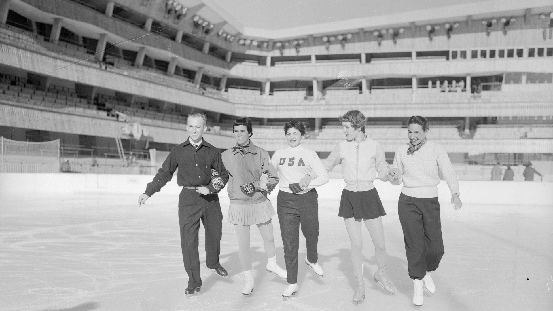 The 1956 U.S. Olympic figure skating team