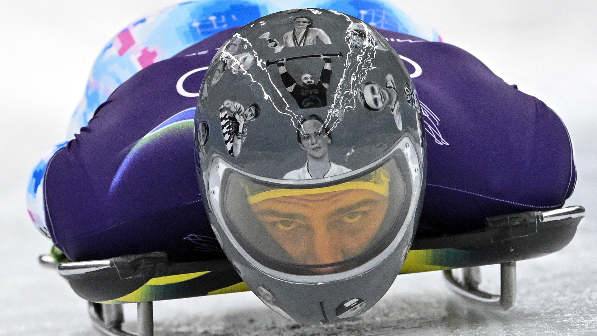 Vladyslav Heraskevych's skeleton helmet