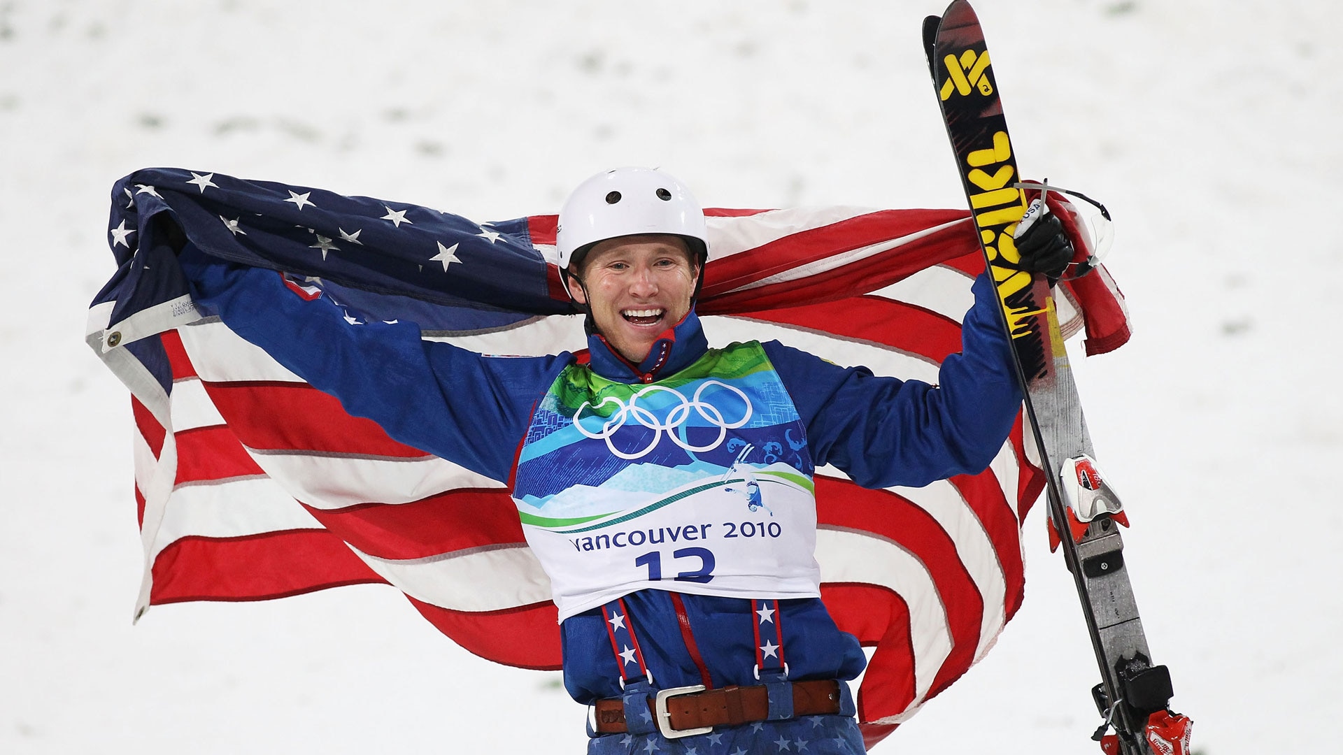 Jeret Peterson claims silver in men's aerials at the 2010 Winter Olympic Games in Vancouver, Canada.