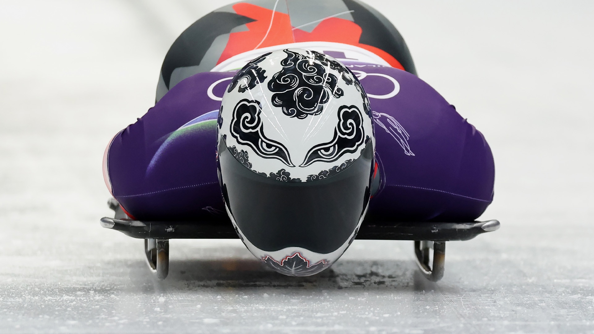 Close-up of Josip Brusic's helmet