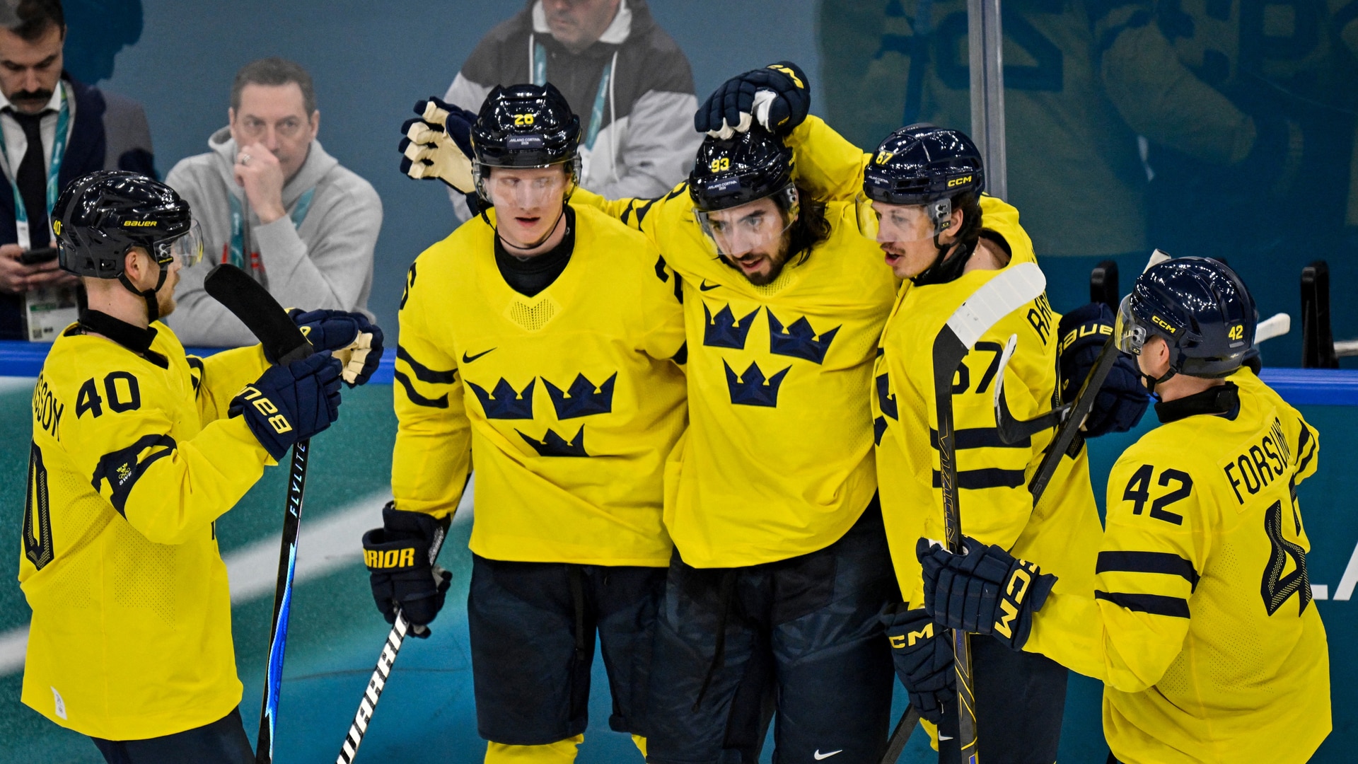Men's preliminary round Group B Ice Hockey match between Sweden and Italy during the Milan Cortina 2026 Winter Olympic Games.