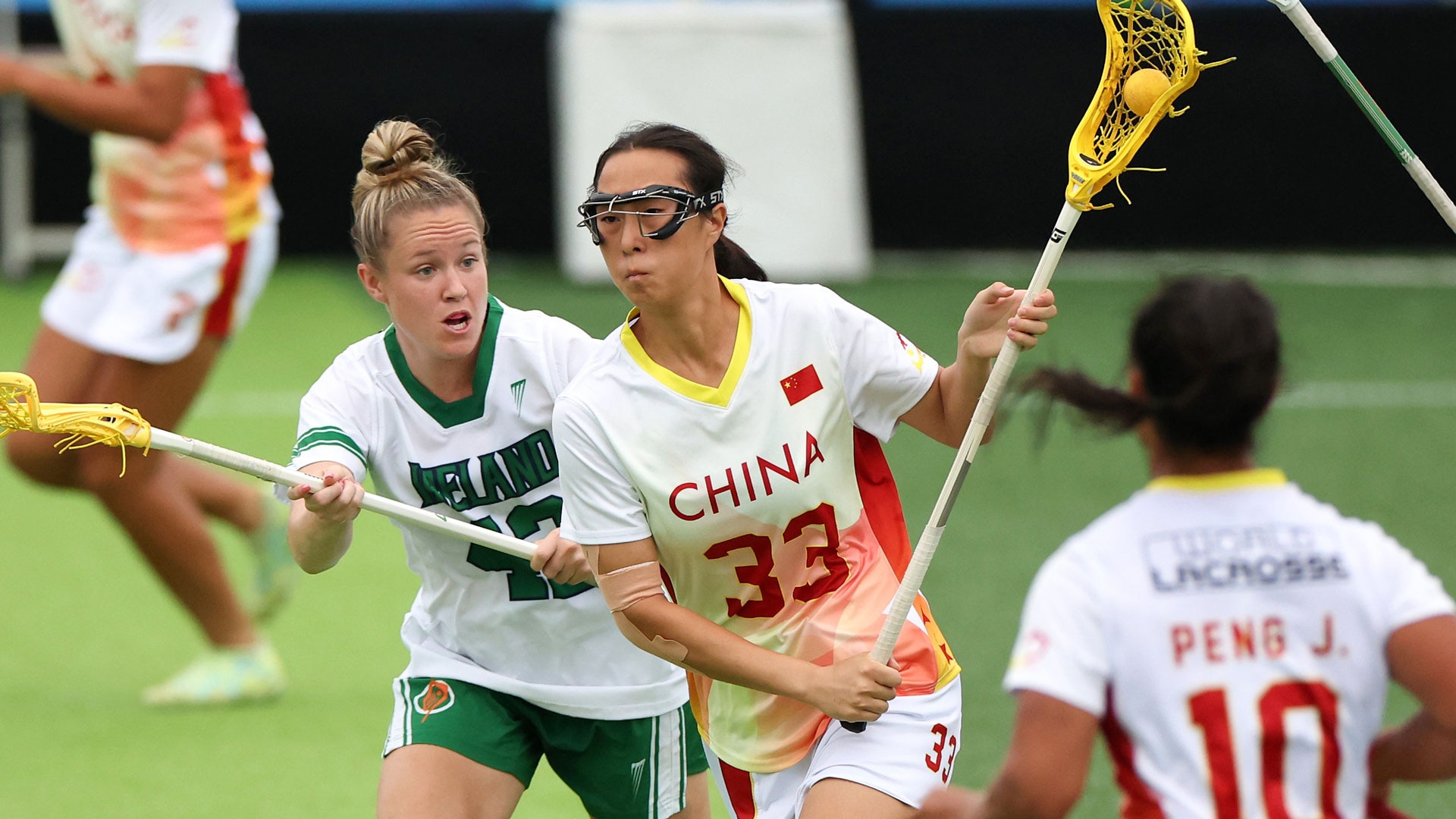 China plays Ireland in the lacrosse event at the 2025 World Games 2025 in Chengdu, China.