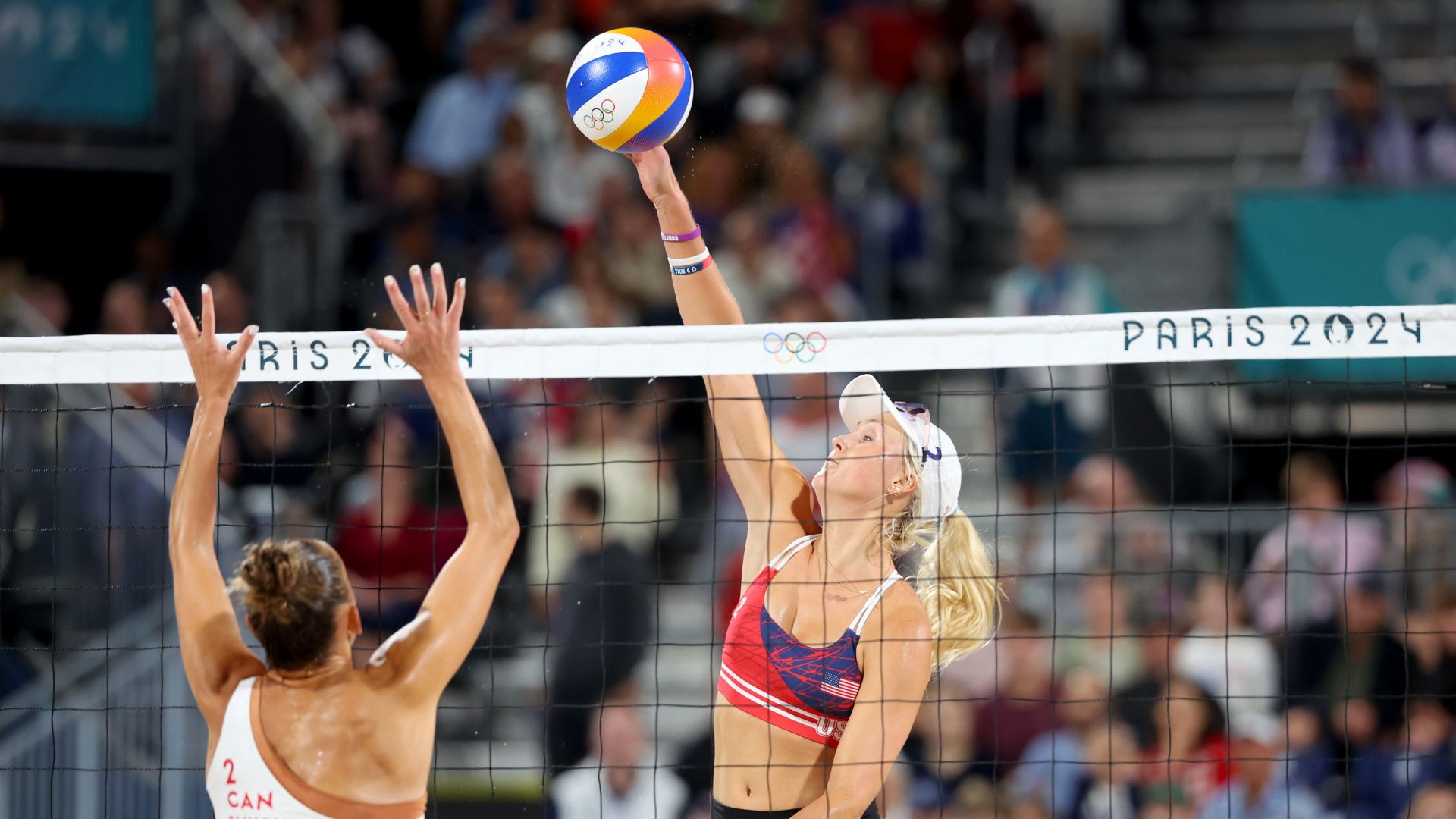 U.S. beats Canada in women's beach volleyball opener | NBC Olympics