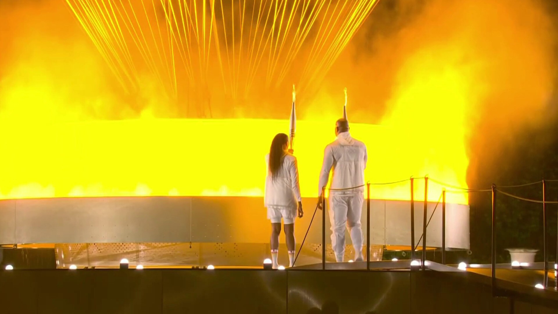 The Olympic Cauldron Is Lit At The 2024 Opening Ceremony Nbc Olympics