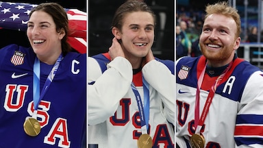 Members of the gold-medal winning men's, women's, and sled hockey teams from the 2026 Milan Cortina Olympics and Paralympics.